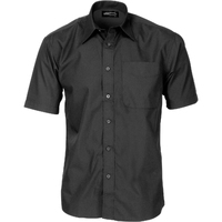 DNC Polyester Cotton Business Shirt - Short Sleeve - Black