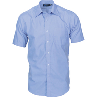 DNC Mens Premier Poplin Business Shirts - Short Sleeve - Blue