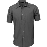 DNC Mens Premier Poplin Business Shirts - Short Sleeve - Slate