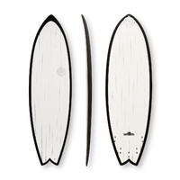 FIND™ Quadfish Duralite 6'0" Black Streaked Surfboard