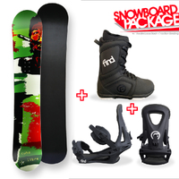 Cuba Libra Camber Sidewall Snowboard Package with Bindings & Boots