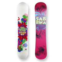 Sabrina Snowboard 139cm Flyer - Pink Convex Base Camber Sidewall