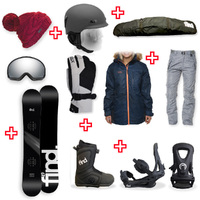 FIND™ FSX Sidewall Snowboard Package with Realm ATOP Cable Boot and TRACTION Binding + Women Head to Toe Package