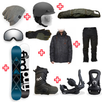 FIND™ Prism Sidewall Snowboard Package with Realm Lace Boot and TRACTION Binding + Men Head to Toe Package