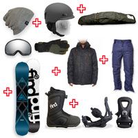 FIND™ Prism Sidewall Snowboard Package with Realm ATOP Cable Boot and TRACTION Binding + Men Head to Toe Package