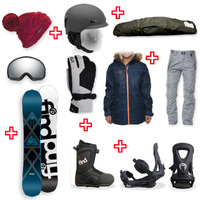 FIND™ Prism Sidewall Snowboard Package with Realm ATOP Cable Boot and TRACTION Binding + Women Head to Toe Package