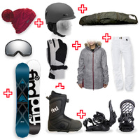 FIND™ Prism Sidewall Snowboard Package with Realm ATOP Cable Boot and TORK Binding + Women Head to Toe Package