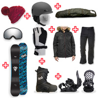 FIND™ Skull Sidewall Snowboard Package with Realm Lace Boot and TORK Binding + Women Head to Toe Package