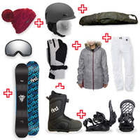 FIND™ Skull Sidewall Snowboard Package with Realm ATOP Cable Boot and TORK Binding + Women Head to Toe Package
