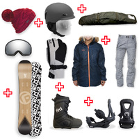 FIND™ Trip Sidewall Snowboard Package with Realm Lace Boot and TRACTION Binding + Women Head to Toe Package