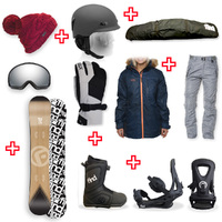 FIND™ Trip Sidewall Snowboard Package with Realm ATOP Cable Boot and TRACTION Binding + Women Head to Toe Package
