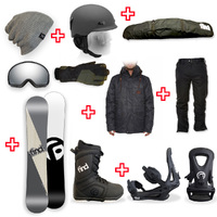 FIND™ Turbo Capped WIDE Snowboard Package with Realm Lace Boot and TRACTION Binding + Men Head to Toe Package