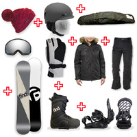 FIND™ Turbo Capped WIDE Snowboard Package with Realm Lace Boot and TORK Binding + Women Head to Toe Package