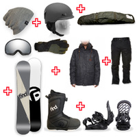 FIND™ Turbo Capped WIDE Snowboard Package with Realm ATOP Cable Boot and TORK Binding + Men Head to Toe Package