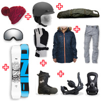 FIND™ Venture Sidewall Snowboard Package with Realm ATOP Cable Boot and TRACTION Binding + Women Head to Toe Package