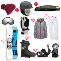 FIND™ Venture Sidewall Snowboard Package with Realm ATOP Cable Boot and TORK Binding + Women Head to Toe Package