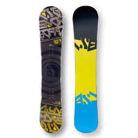 CSB Snowboard 157cm Freeride Yellow Twin Tip Camber Capped