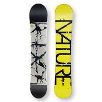 NATURE Snowboard 150cm B/W & Green Twin Tip Camber Capped