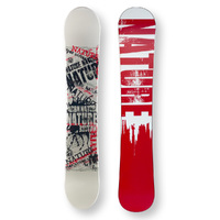 NATURE Snowboard 154.5cm B/W & Red Twin Tip Camber Capped
