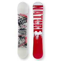 NATURE Snowboard 157cm B/W & Red Twin Tip Camber Capped