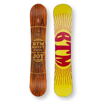 BTM Snowboard 142cm Wooden Thug Face Twin Tip Camber Sidewall