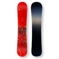 GRAPHCITY Snowboard 154cm Red & Orange Twin Tip Flat Rocker Sidewall