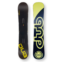 DUB Snowboard 151cm Black Twin Tip Flat With Tip Rocker Capped