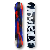 JOYRIDE Snowboard 151.5cm Blue, Red, Black Splat Twin Tip Flat With Tip Rocker Capped