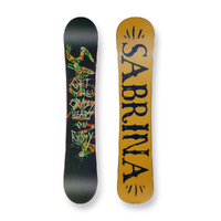 Sabrina Snowboard Rusty Floral Flat with Tip Rocker Sidewall 145cm