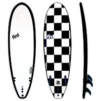 FIND™ Mutiny Tufflex Soft Surfboard - White Checker