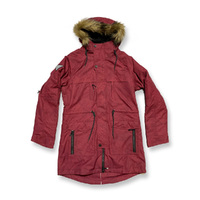 Rojo Talin Ladies Snow Jacket Yardage Print - Tibetan Red Eiko